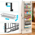 8-Tier Pantry Door Oragnizer, Over The Door Pantry Organizer Rack and Storage - Image 3