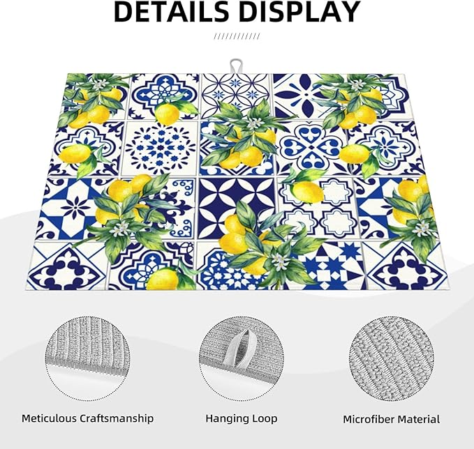 Lemon Mexican Tilt Dish Drying Mat - Image 4