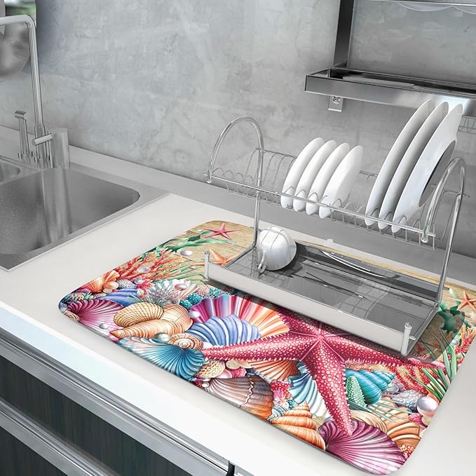Summer Beach Dish Drying Mat - Image 5