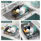 Over the Sink Dish Drying Rack, In Sink Dish Drying Racks, Expandable Dish Rack - Image 3
