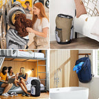 BALEINE 2PK 120L Laundry Bag Backpack, 900D Oxford Fabric Large Travel Laundry - Image 8