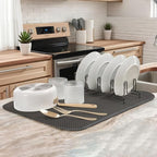 2-Pack Dark Gray Dish Drying Mat 18 x 24 inches – XL Drying Matt Kitchen Counter - Image 3