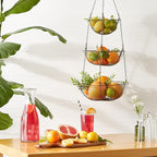 RSVP International Hanging Storage Collection 3-Tier Baskets, Bronze Woven Wire - Image 3