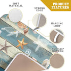 Giwawa Coastal Starfish Dish Drying Mat Summer Sea Turtle Drainer Rack Mat - Image 4