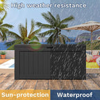 Patiowell 120 Gallon Large Deck Box, Outdoor Lockable Storage Box for Gardening Tools, Waterproof Deck Box for Patio Furniture, Black - Image 4