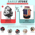American Flag Laundry Hamper Colorful Retro Flag Laundry Basket - Image 3