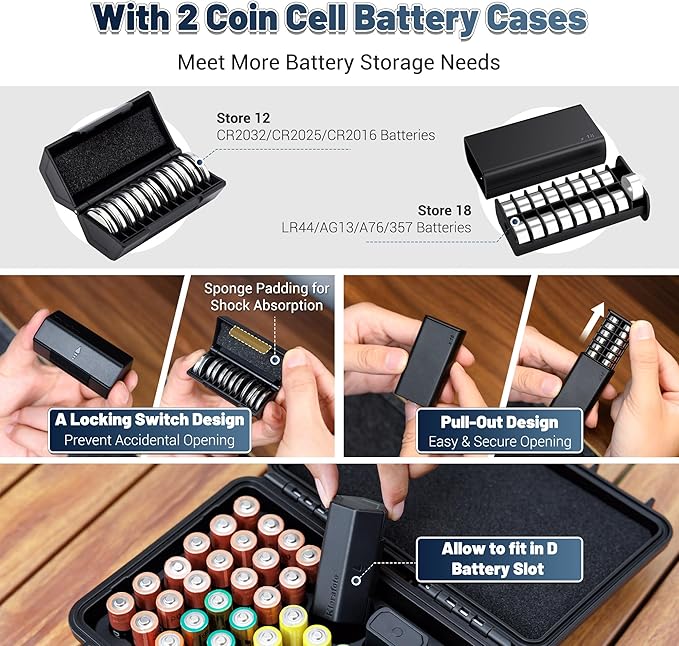 Hard Shell Battery Organizer Holder - Image 3