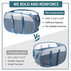 100L Collapsible Laundry Baskets, Tear Proof Pop Up Laundry Hamper - Image 5