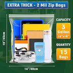 Large 3 Gallon Zippered Plastic Bags - Image 2