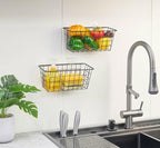 2 Pack Hanging Storage Basket, Bathroom Basket, Household Goods, - Image 9