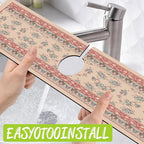 Sink Splash Guard Faucet Mat Retro Boho Flowers Absorbent Fast Drying Mat Sink - Image 4