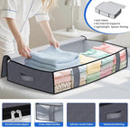 Under Bed Storage Containers, 2 Pack Blanket Storage Bags, Collapsible Storage - Image 3