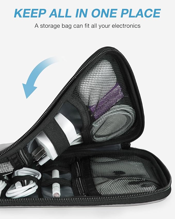 BAGSMART Large Electronics Travel Organizer Case, Tech Accessories Cord Storage - Image 6