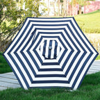 Blissun 7.5 ft Patio Umbrella, Yard Umbrella, Outdoor Market Umbrella with Push Button Tilt Crank (Black&White) - Image 4