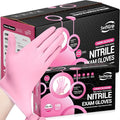 Nitrile Exam Gloves, 4 Mil, Cherry Blossom, Food Safe Gloves Disposable Latex by SwiftGrip