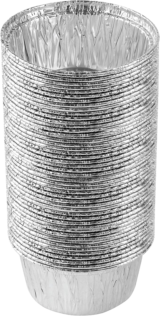 PLASTICPRO 3.5'' Inch Round Ramekins Muffin Cups Tin Foil Cupcake Pans by PLASTICPRO