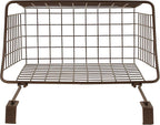 Spectrum Large Over Cabinet Door Organizer Bronze Wire Storage Basket - Image 7