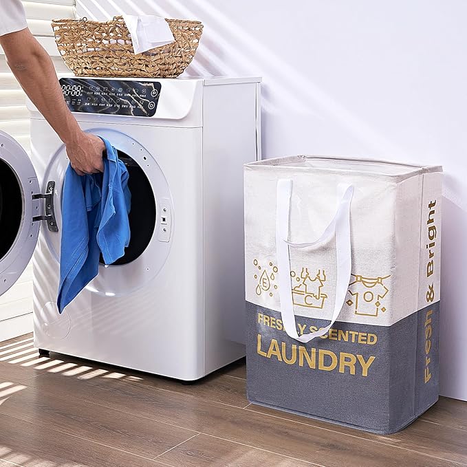 ELONG HOME 2 Pack Laundry Baskets, 92L Freestanding Laundry Basket - Image 7