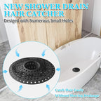 Shower Hair Drain Catcher, Silicone Bathtub Drain Hair Catcher Strainer - Image 2