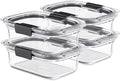Rubbermaid Brilliance Glass Food Storage Containers, 3.2 Cup, Leak-Proof by Rubbermaid