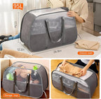 Large Collapsible Laundry Hamper, Breathable Mesh Design, Sturdy Steel Frame - Image 3