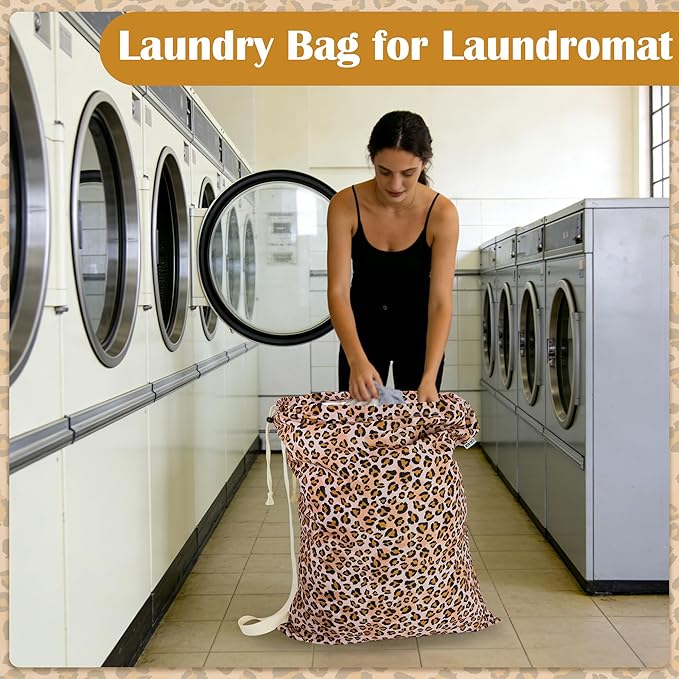Canvas Laundry Bag with shoulder Strap 24"Wx 29"H, Large Drawstring Dirty - Image 7