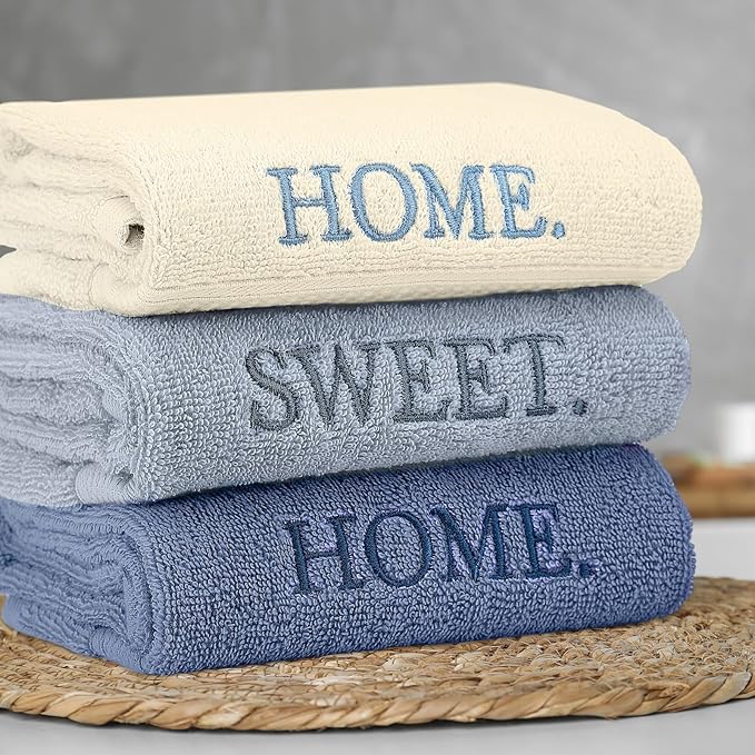 3 Pcs Home Sweet Home Hand Towels Farmhouse Decorative Embroidered Bathroom - Image 5