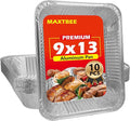 9x13 Aluminum Foil Pans, 10 Pack Disposable Trays Half Size Heavy Duty Tin Pans by Unknown