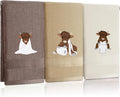 3 Pcs Highland Cow Hand Towels Embroidered Cow Farmhouse Decorative Bath Towels by FuWeave