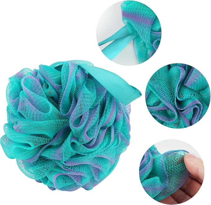 Fu Store Loofah Sponge Shower Loofahs 80g Bath Sponges Mesh Balls 4 Colors Body - Image 3