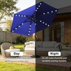 ABCCANOPY Durable Solar Led Patio Umbrellas with 24LED Lights 7.5FT (Royal Blue) - Image 4
