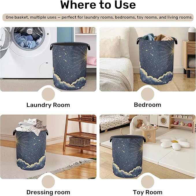 Sun Cloud Gothic Laundry Basket - Image 4