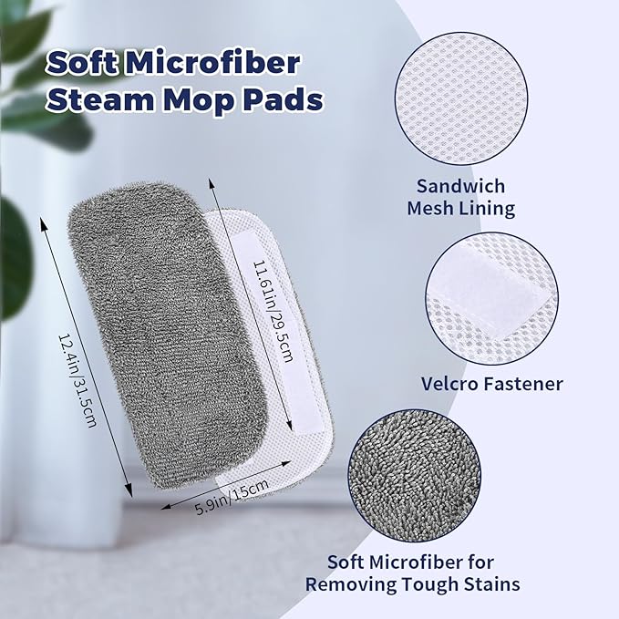 6Pack Steam Mop Replacement Pads Compatible - Image 3
