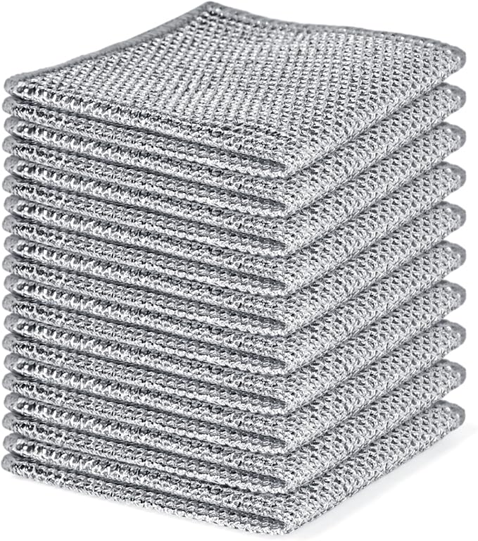 10PCS Set Non-Scratch Steel Wool Dishcloth by Aidoclip