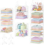 6 Tier Raised-Height Hanging Closet Organizer, Stackable Sweater Organizer by Yuyetuyo