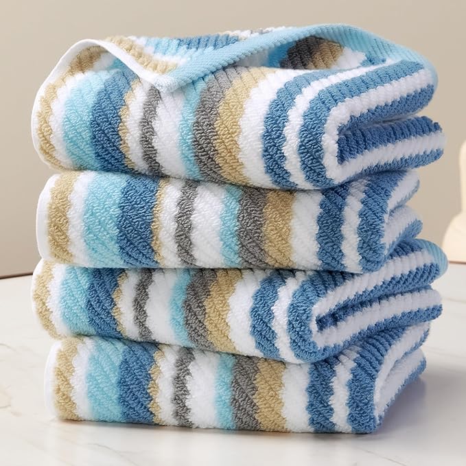 Striped Hand Towels Set by VOOVAMOVAS