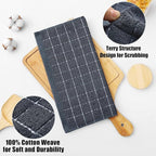 Homaxy 100% Cotton Terry Kitchen Towels, Checkered Designed, Soft and Super - Image 2