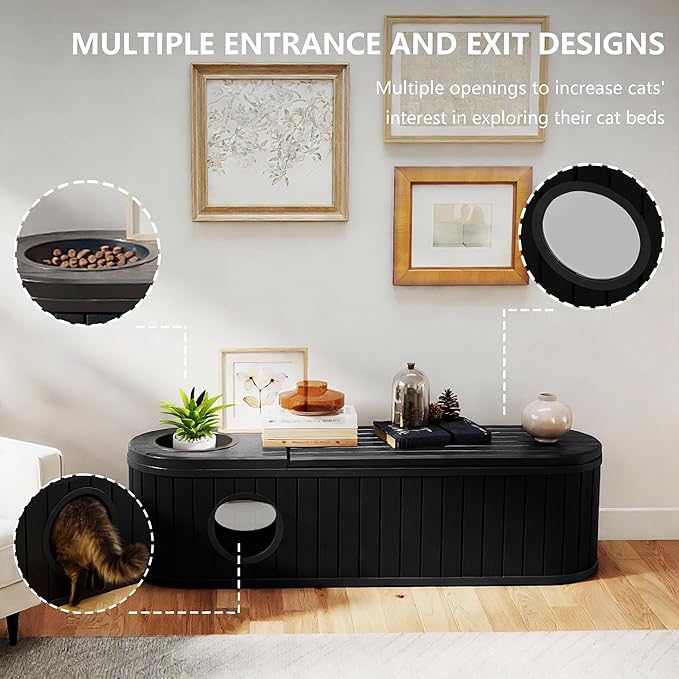 DRATO Outdoor Storage Box, Resin Deck Storage Box Waterproof Patio Storage Box for Indoor & Outdoor Use，Black - Image 5