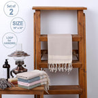 Evelynen Turkish Hand Towels for Bathroom & Kitchen Towels Decorative Set of 2 - Image 3