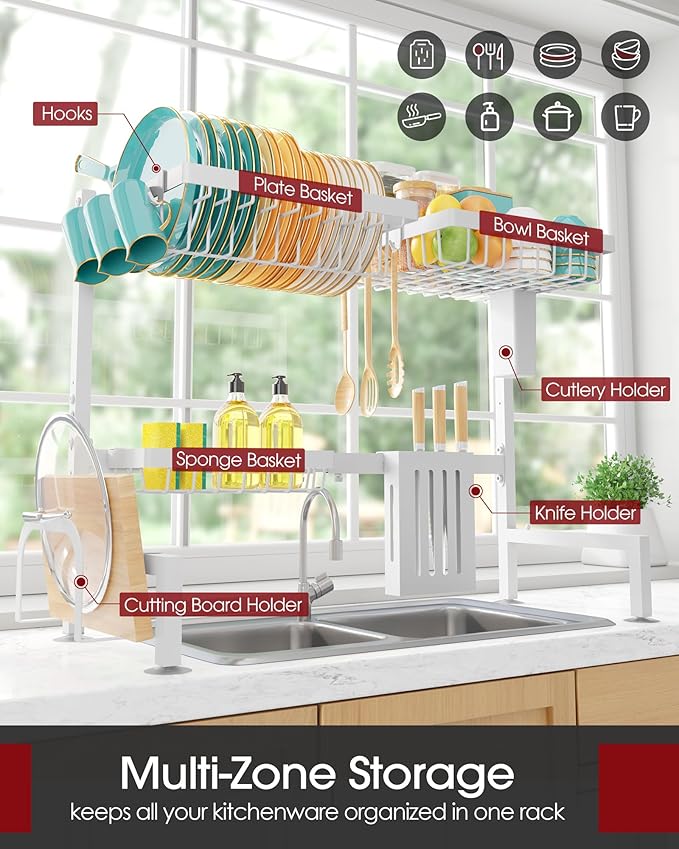 Over The Sink Dish Drying Rack - Image 2