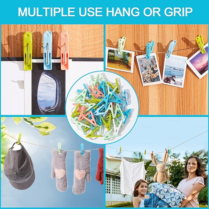 Plastic Clothes Pins Heavy Duty Outdoor, Colored Clothes Pins - Image 7