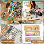 Maitys 12 Pcs Clear Drawer Organizer 9 x 3 x 2 Inches Plastic Rectangle Trays - Image 6