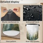 Misty Forest Green Foldable Laundry Hamper - Image 5
