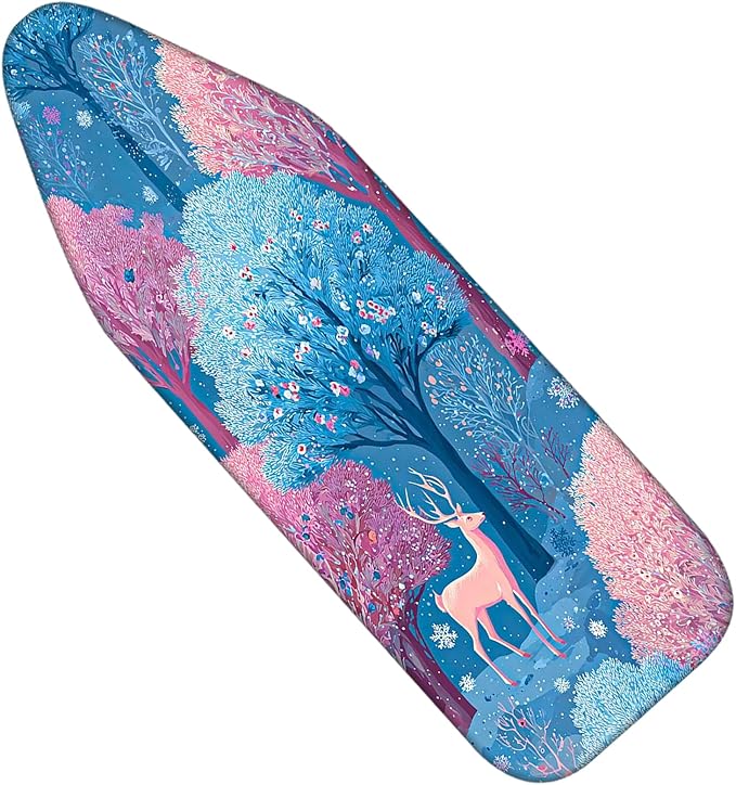 Nuxovilar Ironing Board Cover Winter Deer in Forest Pattern Polyester 15x54 by Nuxovilar