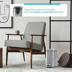 Home Zone Living 2-Pack 1.3 Gallon Small Bathroom Trash Can - Image 4