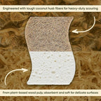 Plant-Based Kitchen Sponges | FSC-Certified & PETA Approved | Natural Cellulose - Image 7