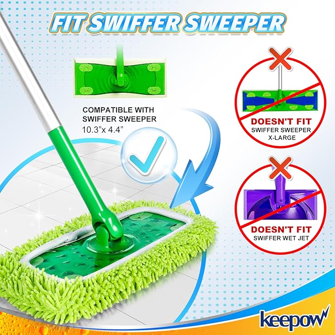 KEEPOW Reusable Dry Sweeping Cloths Compatible - Image 2