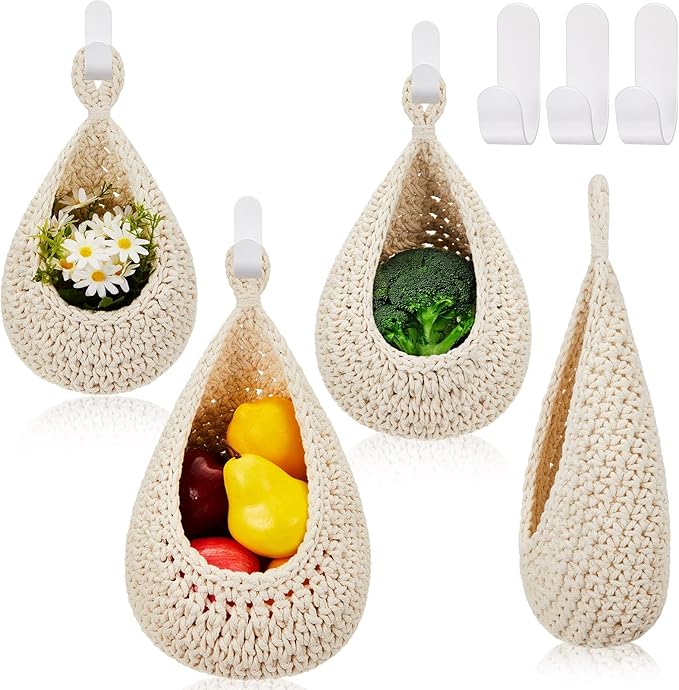 Honeydak Boho Decor Hanging Wall Baskets by Honeydak