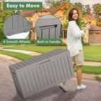Outdoor Storage Box, Resin Deck Boxes Indoor and outdoor, Waterproof Storage Box Lockable Lid (Grey, 85 Gallon) - Image 5