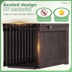 Greesum Outdoor Storage Box 120 Gallon Storage Bin with Lid for Patio Furniture, Garden Tools, Pool Supplies, Lockable, Waterproof and UV Resistant, Dark Brown - Image 6